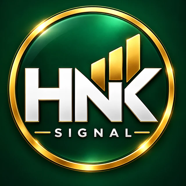 HNK SIGNAL official circular dark green badge with gold ring and ascending signal bars